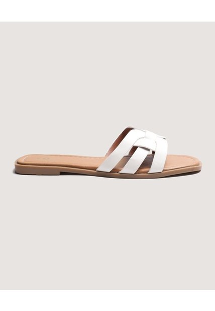 Sandalias Tejido Cruzado  Para Mujer Beige Ostu