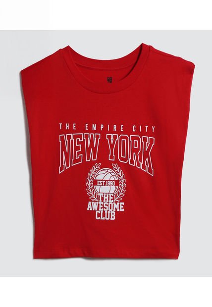 Camiseta Para Mujer Manga Sisa Color Rojo Marca Ostu #40091947