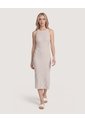 Vestido Midi Ajustado A Rayas  Para Mujer Café Ostu de Ostu
