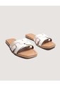 Sandalias Tejido Cruzado  Para Mujer Beige Ostu de Ostu