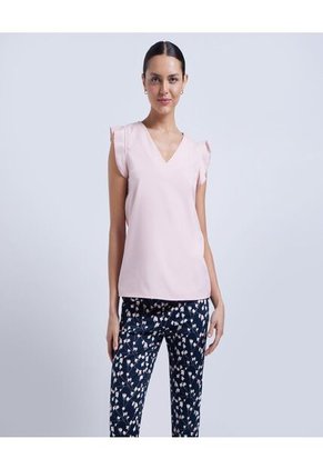 Blusa Para Mujer Manga Sisa Color Rosado Marca Ostu #40120658