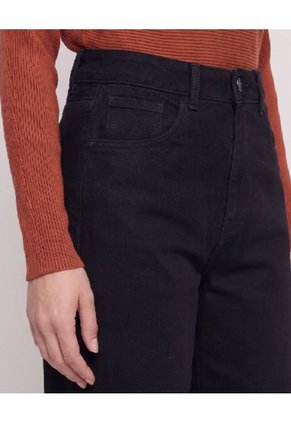 Jean Barrel Dark Shape  Para Mujer Negro Ostu