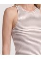 Vestido Midi Ajustado A Rayas  Para Mujer Café Ostu de Ostu