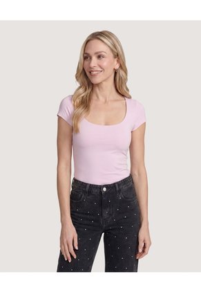 Body Escote Semicuadrado Para Mujer Lila Ostu