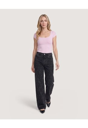 Body Escote Semicuadrado Para Mujer Lila Ostu