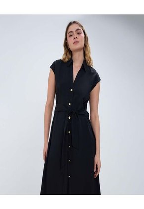 Vestido Para Mujer Manga Sisa Color Negro Marca Ostu #40170290