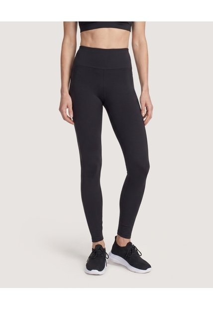 Leggings Deportivo Con Bolsillos  Para Mujer Negro Ostu