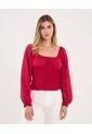 Blusa Para Mujer Manga Larga Color Rojo Marca Ostu #40121020 de Ostu