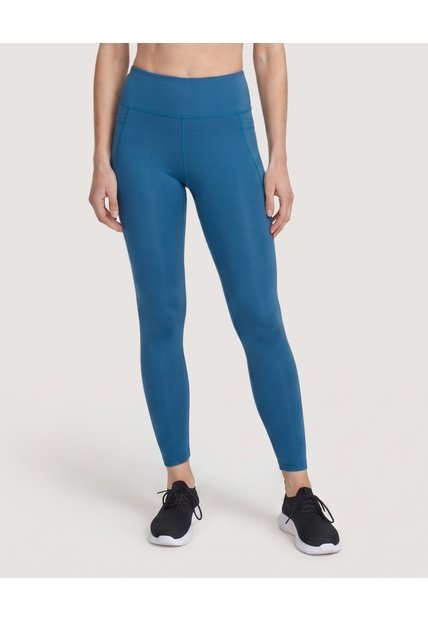Leggings Deportivo Con Bolsillos  Para Mujer Azul Ostu
