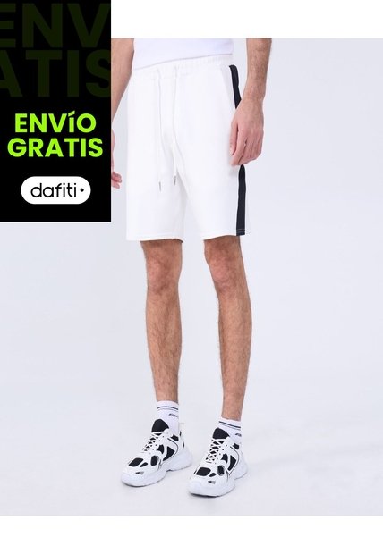 Bermuda Para Hombre Deportiva Corto Color Crema Marca Ostu #60100424