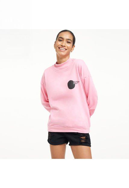 Buzo Para Mujer Cuello Redondo Color Rosado  Marca Ostu #40060245