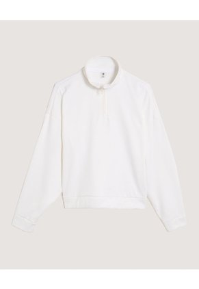 Buzo Cuello Alto Para Mujer Blanco Ostu