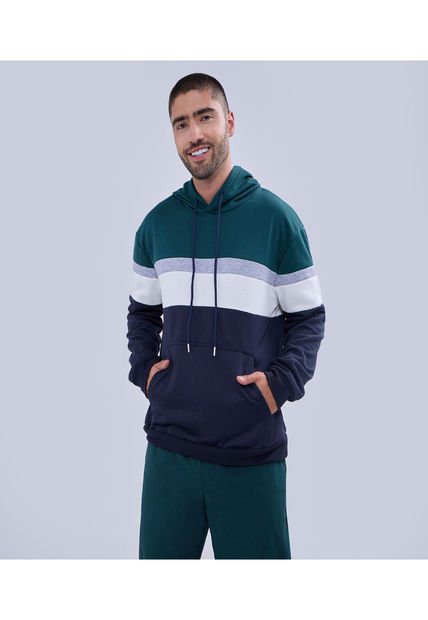 Buzo Para Hombre Hoodie Color Verde  Marca Ostu #60060396