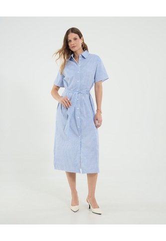 Vestido Para Mujer M/C Largo Color Azul Marca Ostu #40170341 Ostu