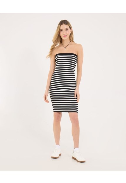 Vestido Para Mujer M/Sisa Medio Color Negro Marca Ostu #40170334