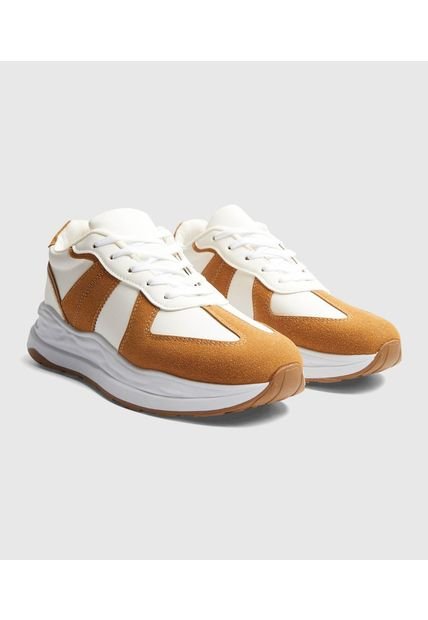 Tenis Para Mujer Casual Color Beige Marca Ostu #40720173