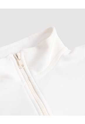 Buzo Cuello Alto Para Mujer Blanco Ostu