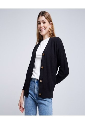 Saco Para Mujer Cardigan Color Negro Marca Ostu #40330085 Ostu