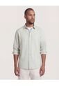 Camisa  Para Hombre Manga Larga Sin Bolsillo Cuello C Color Verde Marca Ostu #60018230 de Ostu