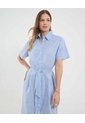 Vestido Para Mujer M/C Largo Color Azul Marca Ostu #40170341 de Ostu