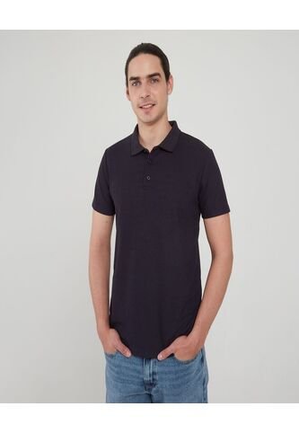 Polo Para Hombre Cuello Tejido Sin Bolsillo Color Azul  Marca Ostu #60110579 Ostu