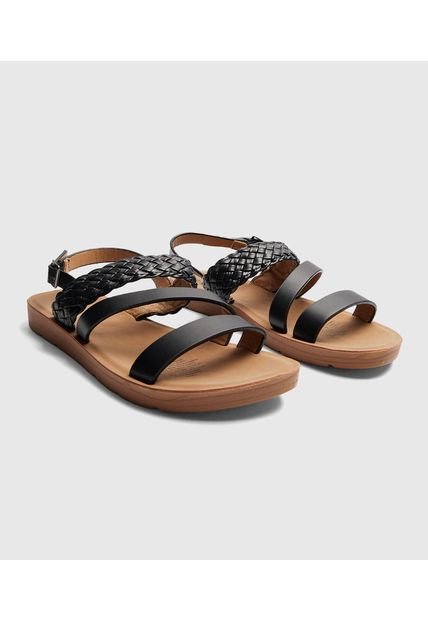 Sandalias Para Mujer Sandalia Color Negro Marca Ostu #40690014