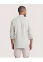 Camisa  Para Hombre Manga Larga Sin Bolsillo Cuello C Color Verde Marca Ostu #60018230 de Ostu