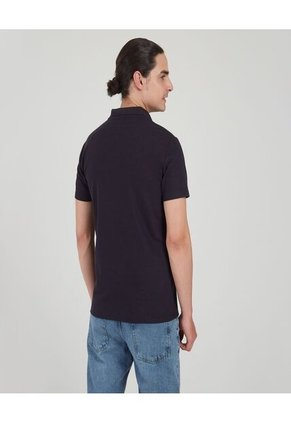 Polo Para Hombre Cuello Tejido Sin Bolsillo Color Azul  Marca Ostu #60110579