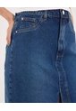 Falda Para Mujer Medio Color Azul Marca Ostu #40140183 de Ostu