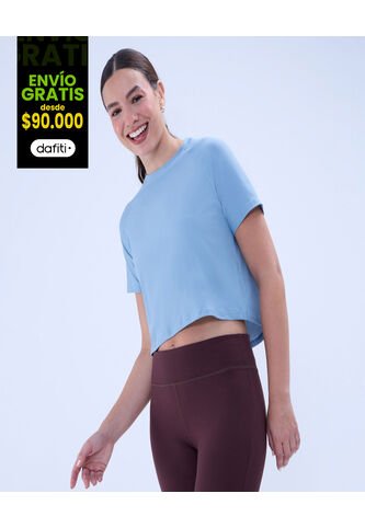 Camiseta Para Mujer Manga Corta Color Azul  Marca Ostu #40092289 Ostu