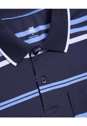 Polo Para Hombre Cuello Tejido Con Bolsillo Color Azul Marca Ostu #60110718