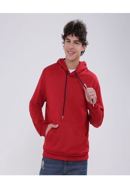 Buzo Para Hombre Hoodie Color Vino Marca Ostu #60060391