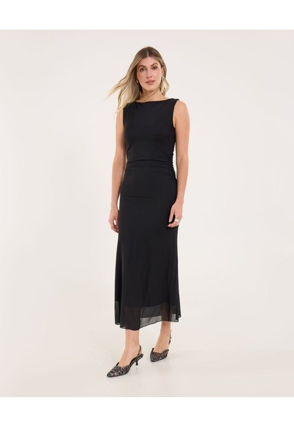 Vestido Para Mujer M/Sisa Medio Color Negro Marca Ostu #40170348