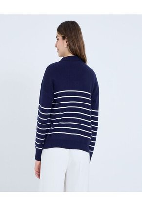 Saco Para Mujer Cuello Camisero Color Azul Marca Ostu #40330089