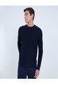 Saco Para Hombre Cuello Redondo Color Azul Marca Ostu #60330047 de Ostu