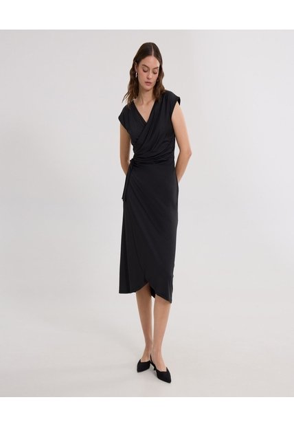Vestido Para Mujer M/Sisa Medio Color Negro Marca Ostu #40170310
