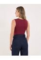 Body Para Mujer Manga Sisa Color Vino Marca Ostu #40200194 de Ostu