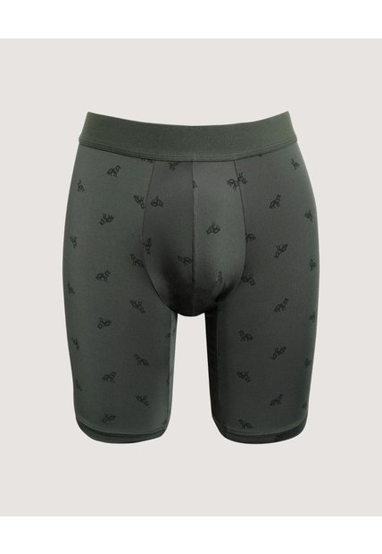Boxer Medio Estampado  Para Hombre Verde Ostu