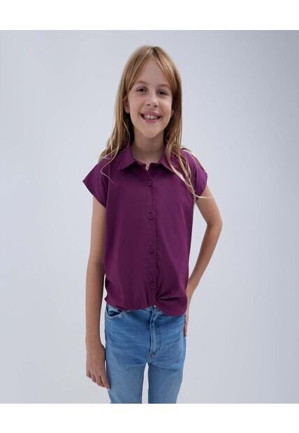 Blusa Para Niña Manga Sisa Color Fucsia Marca Ostu #90120044