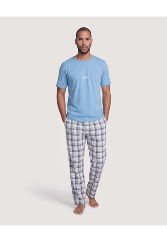 Pijama Con Rayas Clásicas  Para Hombre Gris Ostu Ostu
