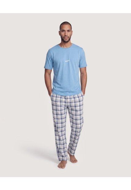 Pijama Con Rayas Clásicas  Para Hombre Gris Ostu
