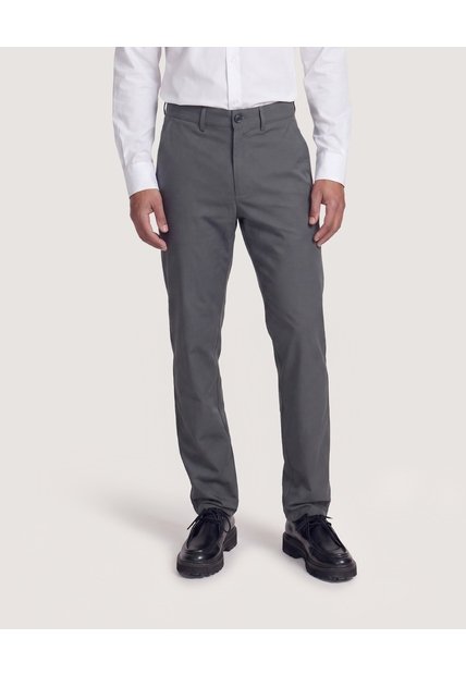 Pantalón Basico Chino  Para Hombre Gris Ostu