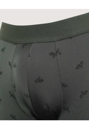 Boxer Medio Estampado Para Hombre Verde Ostu