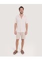 Camisa Resort Textura Natural  Para Hombre Crudo Ostu de Ostu