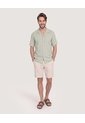 Camisa Resort Textura Natural  Para Hombre Verde Ostu de Ostu