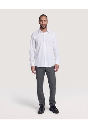 Pantalón Basico Chino  Para Hombre Gris Ostu