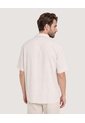 Camisa Resort Textura Natural  Para Hombre Crudo Ostu de Ostu