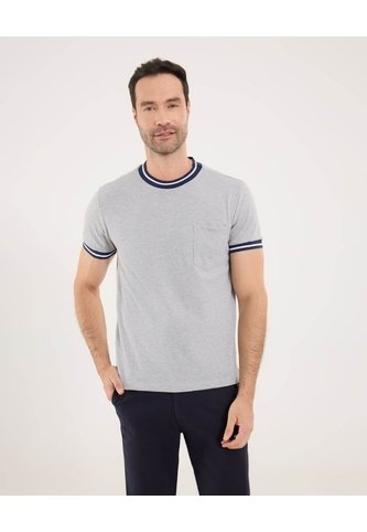 Camiseta Para Hombre Manga Corta Color Gris  Marca Ostu #60090902 Ostu