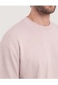 Camiseta Oversize Texturizada  Para Hombre Beige Ostu de Ostu
