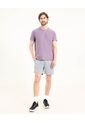 Camiseta  Para Hombre Manga Corta Cuello Redondo Color Morado Marca Ostu #60091803 de Ostu